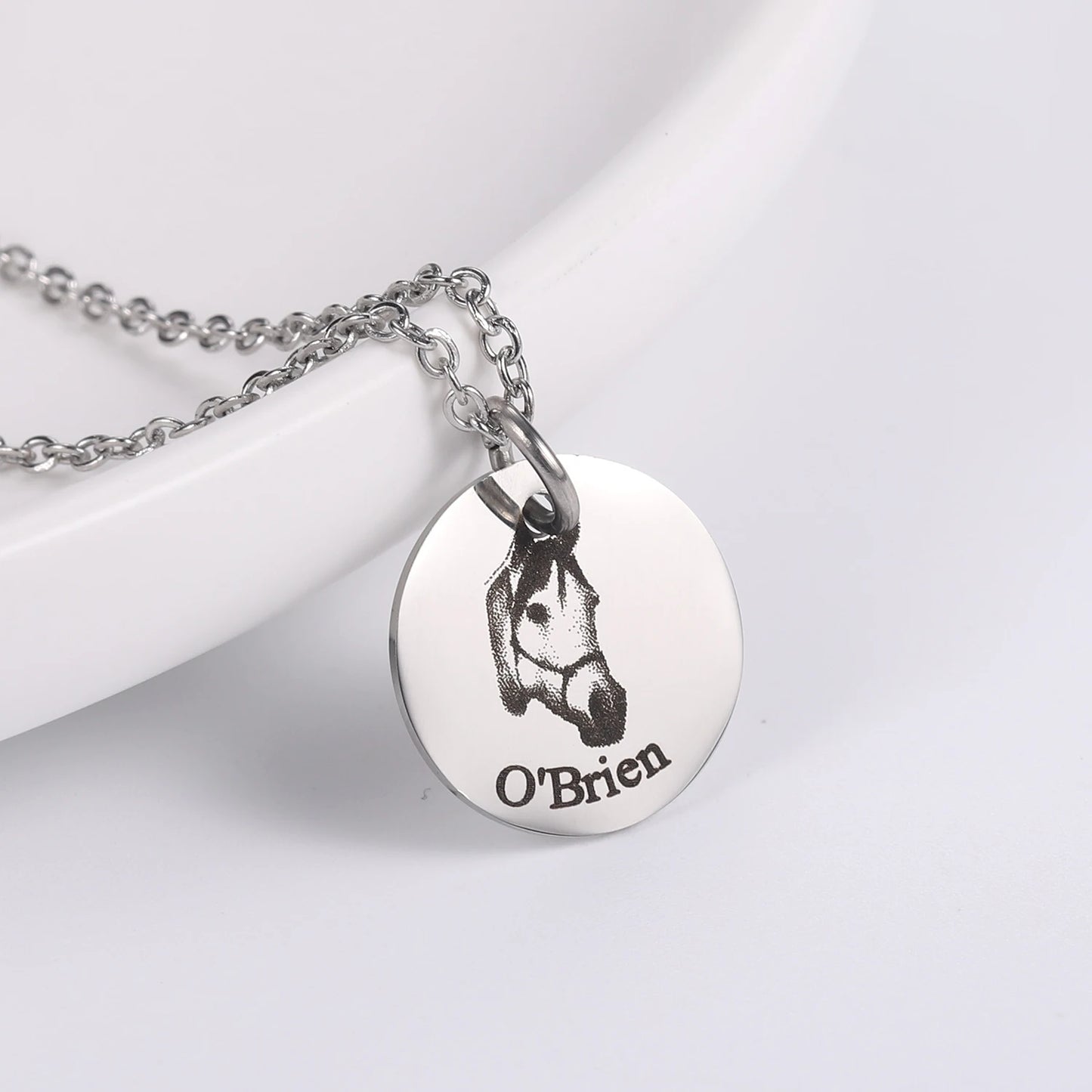 Engraved Picture Necklace